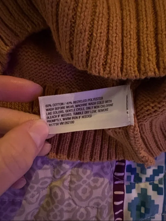 Cat & Jack Brown Bear Sweater with Glasses - Picture 3 of 4